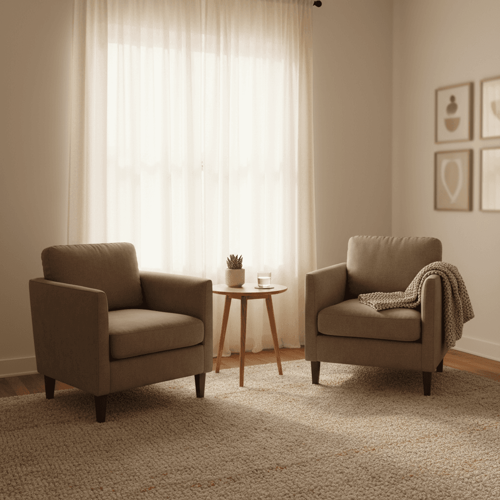 Espaço terapêutico acolhedor