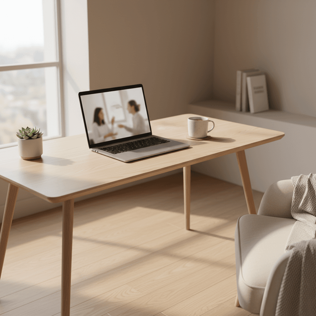 Configuração moderna para sessões online